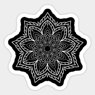 White Mandala Sticker